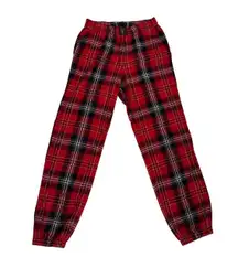Victoria's Secret Pajama Pants Red Plaid Jogger Lounge Bottoms Size Women's XS