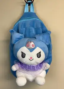 Sanrio Kuromi Snow Crystal Hello Kitty Plush Mini Backpack Zip Adjustable