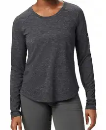 Columbia Pilsner‎ Peak Knit LS Charcoal Pullover Top Shirt LARGE UPF 30 Gorpcore