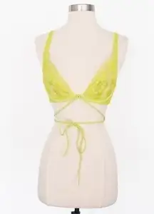 Savage X Fenty. Caged Lace Unlined Bra with Tie.