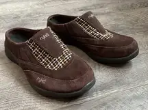 Ryka Freelance Brown Suede Slip On Mules Size‎ 8