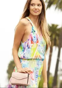 PARKER ARCADIA WATERCOLOR SLEEVELESS ROMPER L