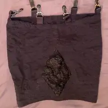 Rago Shapewear 1357 Black Lace Girdle with Garders