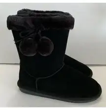 Serra boots Black 10 New NWB Suede Leather Upper Faux Fur Lining Comfortable