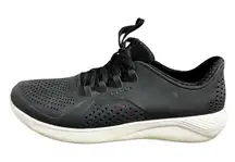 Crocs Lite Ride Pacer Sneaker Women 9 Black Lace Up Comfort Breathable Walking