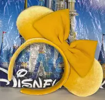 Disney parks saffron yellow Winnie the Pooh velvet fall Minnie Mouse ears