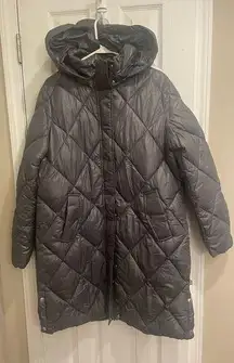 Sam Edelman Hooded Black Puffer Jacket, A42