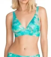 NWT Calme Johnny Was Multi Tie Dye‎ Bikini Top Adjustable Molded Cups Small