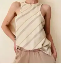 Free people boho sidelines stripe racerback tank