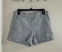 LOFT Women’s Navy and White Tweed Shorts Size 4 with 3.5” inseam