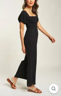 Oliver Logan Benton Romper Gauze Organic Cotton Smocked Jumpsuit. Size Large.