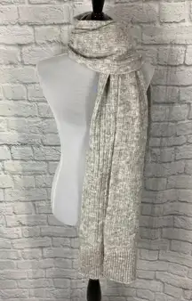 Universal Thread Ribbed Knit Grey Scarf One Size 