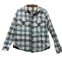 Kuhl Women's Shirt M Plaid Flannel Tess 8457 Camping Hiking Ladies Shirt Blue