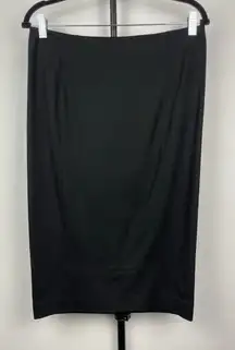 CAbi 550 Seamed Pencil Skirt‎ Womens Black Stretch Knit Back Zipper Size 8