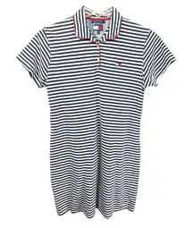VTG Tommy Hilfiger‎ XL Dress Striped Polo y2k 90s Prep Casual Short Sleeve 681