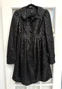 Vintage Betsey Johnson Glam Rock Sequin Whimsigoth Jacket Punk Goth Pinup Size 4