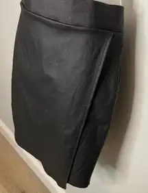 Asymmetrical Faux Leather Mini Skirt