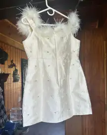 Lulu Feather Mini Dress