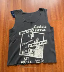 Brandy Melville electric circus graphic charcoal tank top