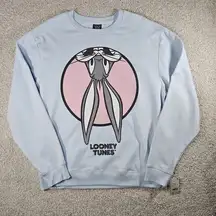 Looney Tunes Bugs Bunny Graphic‎ Crewneck Sweatshirt Mens XXL Light Blue