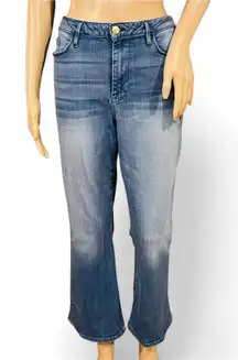 Frame Denim Le Crop Mini Boot in Blue Lagoon Wash Light Blue Jeans Size 31