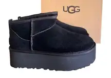 Ugg Classic Ultra Mini Platform Black Women's Boot Size 9 #B1554
