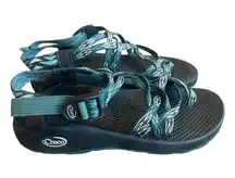 Chaco ZX/2 Classic Sandals Rugged Outdoor Hiking Green Black Size 8 Women's