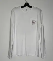 KA Knights Apparel White Carolina Gamecocks Chest Pocket Long Sleeve T-Shirt