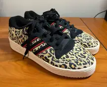 Adidas Women’s Rivalry Low Leopard Print Animal Print Sneaker EF6434 W7 Leather