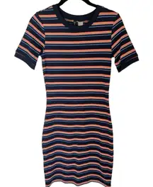 H&M Striped Ribbed Midi T-Shirt Dress 6
