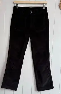 Free People corduroy pants flare velvet velour high rise cropped cotton 12