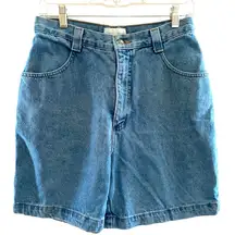 Vintage Christopher & Banks High Rise Light Wash Denim Mom Short Size 10 PC