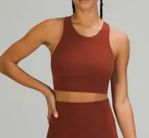 Lululemon Wunder train longline bra burnt orange size 4