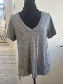 Current Elliott The V Mixed Metals Tee small staple techwear chic staple layered