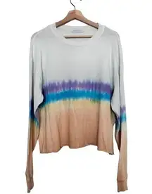 Daydreamer Rainbow Tie Dye Cropped Long Sleeve Tee size M‎