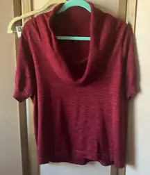 Apt. 9 Vibrant Red Women's cowl neck sweater 0X