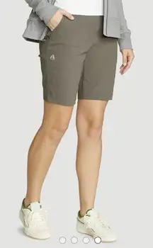 EDDIE BAUER Guide Ripstop Shorts Size 10 Sprig Green NEW Gorpcore Hiking Active