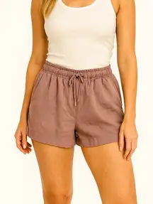Lulus Size Small Dusty Purple/Pink High-Rise Elastic Waist Shorts