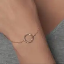 Adore Swarovski Organic Circle Bracelet NWT - Rose Gold Retail $39