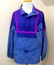 Vintage L.L Bean Pullover Windbreaker Purple Color Block M