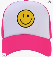 Pink Smiley Face Trucker Hat