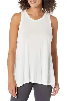 Sweaty Betty Tank‎ Top Women Small White Crew Neck Cotton Tencel Easy Peazy Top