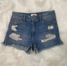 High Rise Distressed Shorts Size M