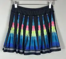 Lucky in Love Skort Pleated Aztec Tribal Pickleball Tennis Size XS / Small
