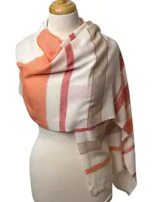 Floreiza Fringed Striped Wrap Rectangular Scarf Boho Cozy Fall Artsy Gypsy Style