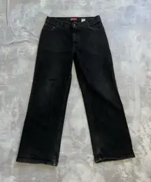 Vintage Faded Glory Black Straight Leg Jeans Size 14