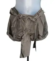 💜 BCBG MAXAZRIA Taupe silk shorts NWT