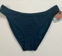 Shade & Shore Women’s Bikini Bottoms NWT Size Large Blue Swimsuit Summer Beach
