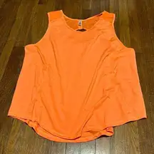 MTA Sport Womens Cut Out Tank, Bright, Sz XL