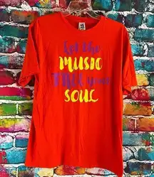 “Let the Music Free Your Soul” Zumba Tee T-Shirt Dance Fitness Workout One Size